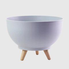 Горшок для цветов с подставкой Form-Plastic Чаша Satina круглый 7,6 л 30 х 20,1 см, Цвет Платина