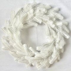 Вінок новорічний різдвяний SGH Traditional з литої хвої d-40 см білий