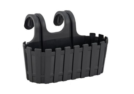 Вазон для цветов Poliwork Akasya Easy Hanger подвесной овальный 3 л 29 x21 x 18 см, Цвет Коричневый