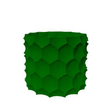 Квітковий горщик 3d, Razorix , круглий 14.5 x 13.5 cm, Колір Зелений