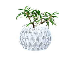 Квітковий горщик 3d Lavarra круглий 17 x 13.5 cm, Колір Білий