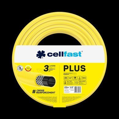 Поливальний шланг Cellfast PLUS TSV 5/8'' 25 м &ndash; міцний, зносостійкий, легкий та гнучкий для щоденного поливу