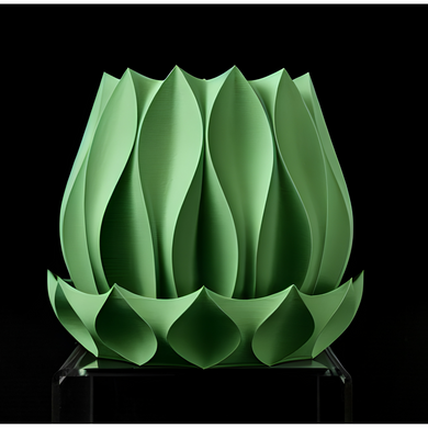 Квітковий горщик 3d Tallflower Premium круглий 19 x 17 cm, Колір Зелений