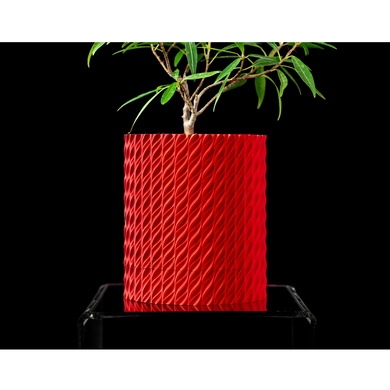 Квітковий горщик 3d Folium Premium круглий 9 x 10,5 cm, Колір Червоний