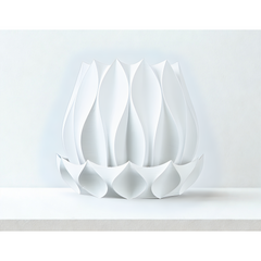 Квітковий горщик 3d Tallflower Premium круглий 12.5 x 11.5 cm, Колір Білий