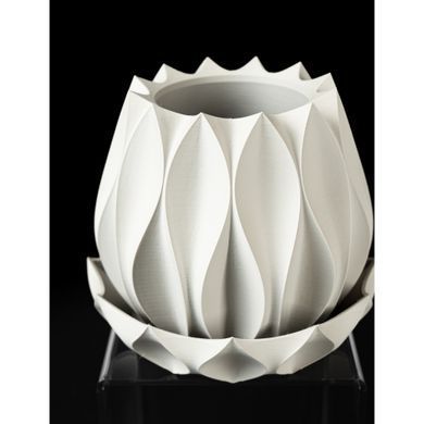 Квітковий горщик 3d Tallflower Premium круглий 12.5 x 11.5 cm, Колір Білий