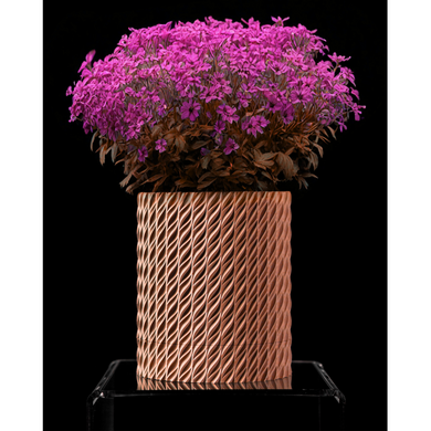 Квітковий горщик 3d Folium Premium круглий 14.5 x 16.7 cm, Колір Коричневий