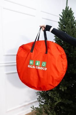 Сумка-чехол SG для хранения новогодних украшений круглая d-50 см красная
