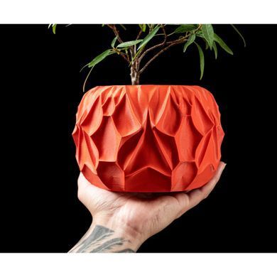 Квітковий горщик 3d Mistella круглий 14 x 11 cm, Колір Червоний