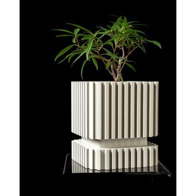 Квітковий горщик 3d Tower круглий 13 x 14 cm, Колір Білий