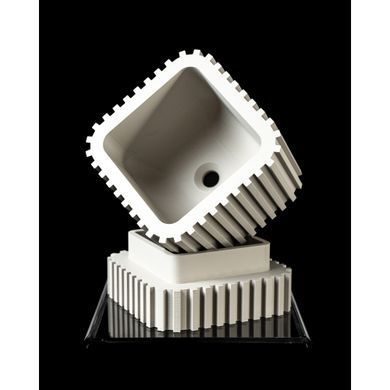 Квітковий горщик 3d Tower круглий 13 x 14 cm, Колір Білий