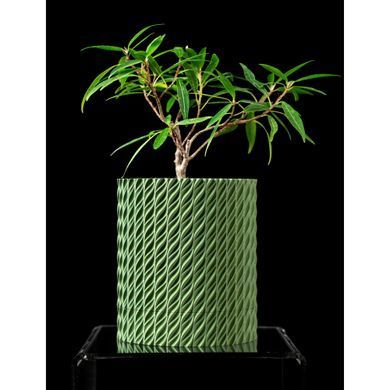 Квітковий горщик 3d Folium Premium круглий 10.5 x 12 cm, Колір Зелений
