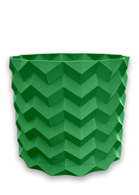 Квітковий горщик 3d, Pixelon , круглий 15.5 x 14.5 cm, Колір Зелений