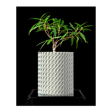 Квітковий горщик 3d Folium Premium круглий 11.5 x 13.2 cm, Колір Білий