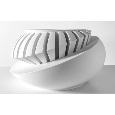 Квітковий горщик 3d Planet круглий 20 x 12 cm, Колір Білий