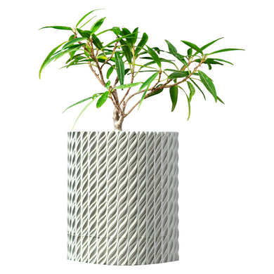Квітковий горщик 3d Folium Premium круглий 11.5 x 13.2 cm, Колір Білий