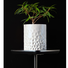 Квітковий горщик 3d Diamond Premium круглий 12.5 x 14 cm, Колір Білий