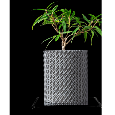 Квітковий горщик 3d Folium Premium круглий 13.5 x 15.5 cm, Колір Сірий