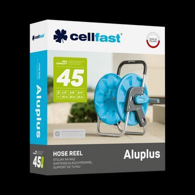 Катушка для шланга Cellfast ALUPLUS TSV 45 м 1/2&rdquo; &ndash; прочная, износостойкая
