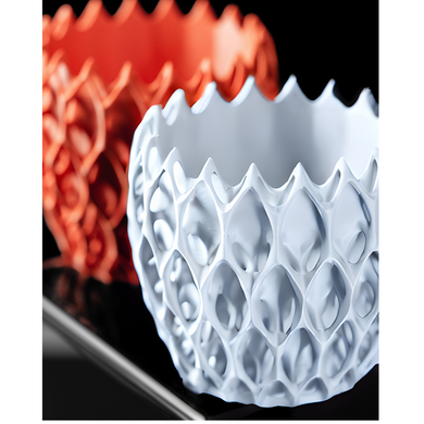 Квітковий горщик 3d Lavarra ridicat 13.5 x 11.5 cm, Колір Білий
