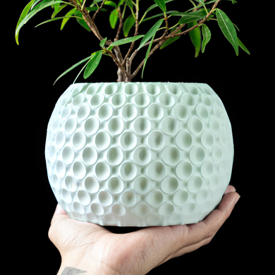 Квітковий горщик 3d Sferra круглий 15 x 12.5 cm, Колір Білий