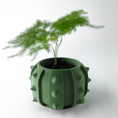 Квітковий горщик 3d Spike круглий 14 x 10 cm, Колір Зелений