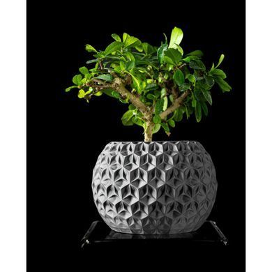 Квітковий горщик 3d Orbix круглий 15 x 12.5 cm, Колір Антрацит