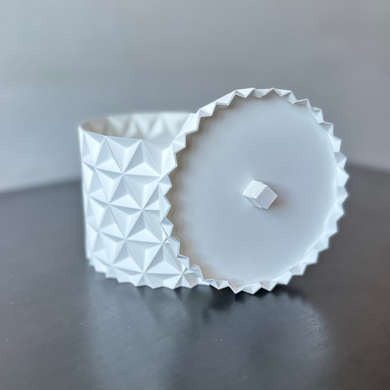 Квітковий горщик 3d, Trigrix , круглий 11 x 10 cm, Колір Bej
