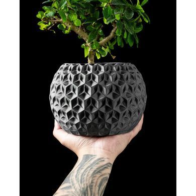 Квітковий горщик 3d Orbix круглий 15 x 12.5 cm, Колір Антрацит