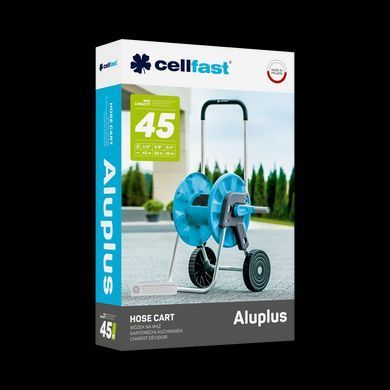 Тележка для шланга Cellfast ALUPLUS TSV 45 м 1/2&rdquo; &ndash; прочная, износостойкая, для ежедневного полива.