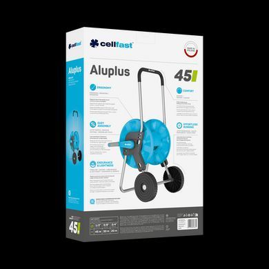 Тележка для шланга Cellfast ALUPLUS TSV 45 м 1/2&rdquo; &ndash; прочная, износостойкая, для ежедневного полива.