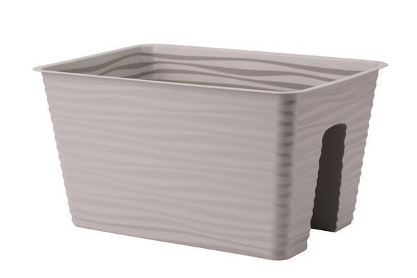 Балконный ящик на перила Form-Plastic Сахара с кронштейнами 8,35 л 27 х 21 х 27 см, Цвет Антрацит