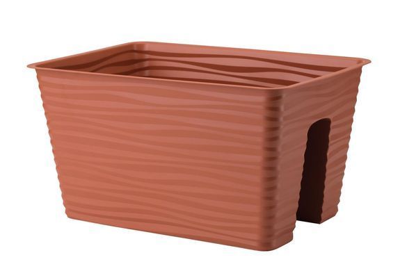 Балконный ящик на перила Form-Plastic Сахара с кронштейнами 8,35 л 27 х 21 х 27 см, Цвет Антрацит