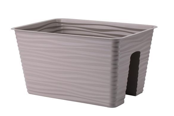 Балконный ящик на перила Form-Plastic Сахара с кронштейнами 8,35 л 27 х 21 х 27 см, Цвет Антрацит
