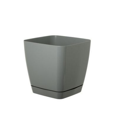 Горшок для цветов с подставкой Form-Plastic Тоскана квадратный 5 л 19 х 18 см, Цвет Ягодный