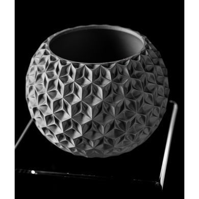 Квітковий горщик 3d Orbix круглий 13.5 x 11.5 cm, Колір Антрацит