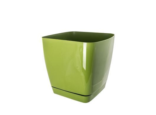 Горшок для цветов с подставкой Form-Plastic Тоскана квадратный 5 л 19 х 18 см, Цвет Ягодный