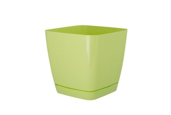 Горшок для цветов с подставкой Form-Plastic Тоскана квадратный 5 л 19 х 18 см, Цвет Ягодный