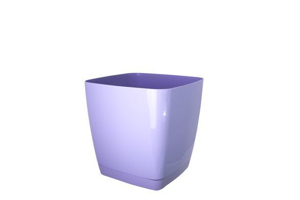 Горшок для цветов с подставкой Form-Plastic Тоскана квадратный 5 л 19 х 18 см, Цвет Ягодный