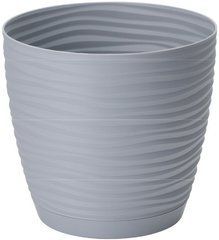 Орщик для квітів Form-Plastic Сахара Петіт круглий з підставкою 1 л 13 х 11 см, Колір Платина