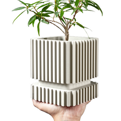 Квітковий горщик 3d Tower круглий 11 x 12 cm, Колір Білий