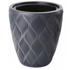 Горщик для квітів Form-Plastic Флоу круглий 36 л 40 х 42 см, Колір Антрацит