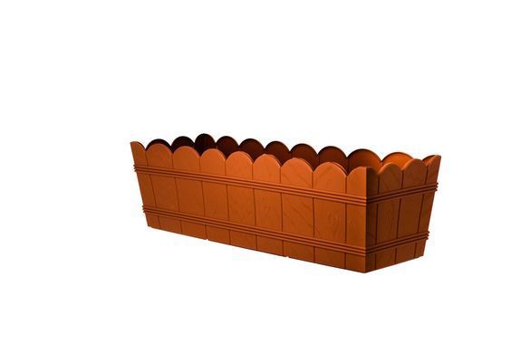 Балконный ящик для цветов Form-Plastic Wood под дерево 8,5 л 17 х 15 х 40 см, Цвет Оливковый