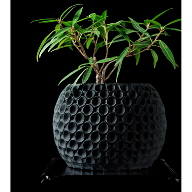 Квітковий горщик 3d Sferra круглий 18 x 15 cm, Колір Антрацит