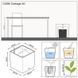 Умный горшок Lechuza CUBE Cottage 30 квадратный 12л 30 x 30 см, Цвет Мокко