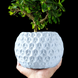 Квітковий горщик 3d Orbix круглий 18 x 15 cm, Колір Білий